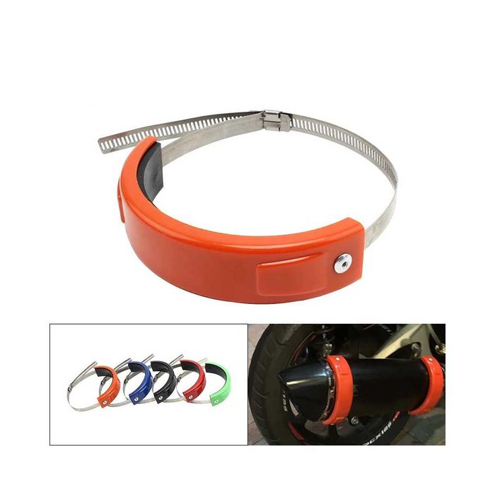 Anel de proteção para escape de moto - Abraçadeira inox 100-160mm
