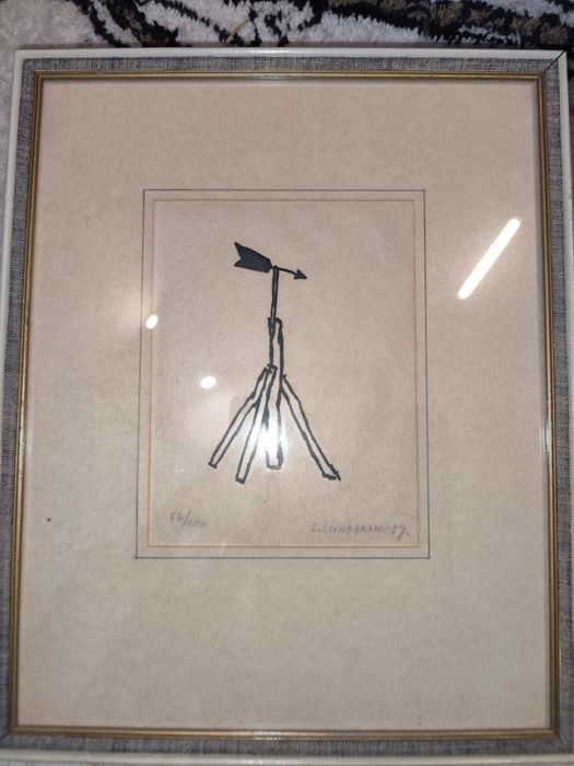 Lundgren litografia znak 1957 rok 56/200