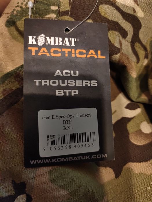 Kombat UK, spodnie ACU Gen II Spec-Ops BTP XXL, nowe!