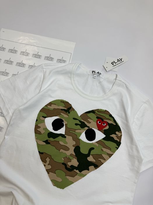 Футболка CDG Play Camo / comme des garcons t-shirt камуфляж