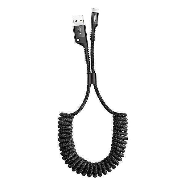 Baseus Fish Eye Spring Data Cable sprężynowy kabel USB / Lightning 1M