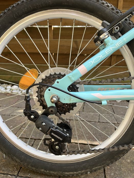 Rower Romet Jolene 20 turkusowy amortyzator przód