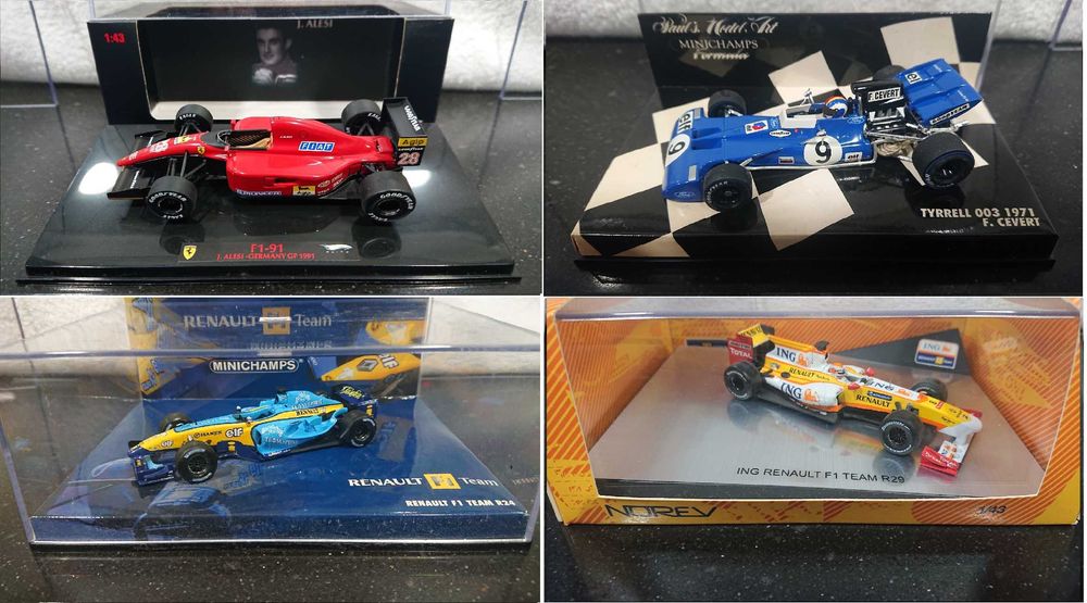 21 Miniaturas F1 - MINICHAMPS / HOT WHEELS / NOREV / BRUMM - 1/43