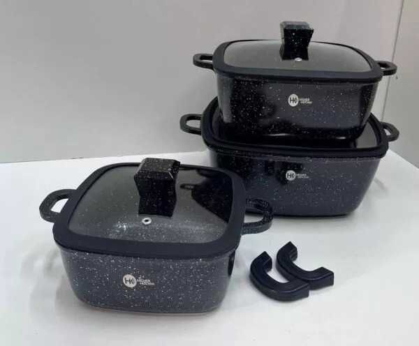 Набор посуды каструль с гранитным антипригарным покрытием 6️⃣ предмет