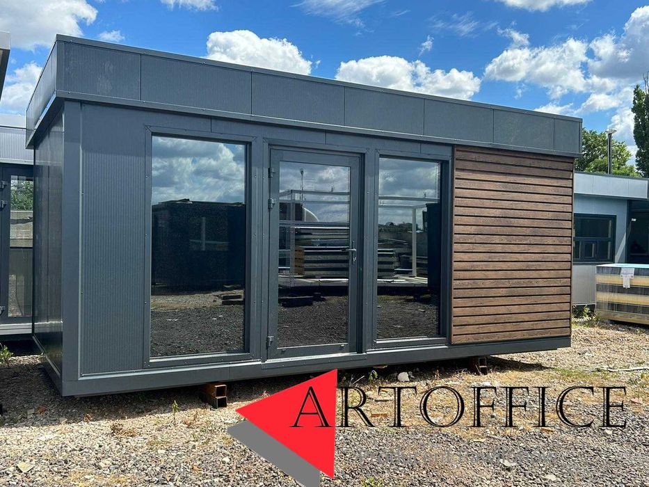 Pawilon handlowy biuro kiosk wystawowy showroom palarnia 6x3m