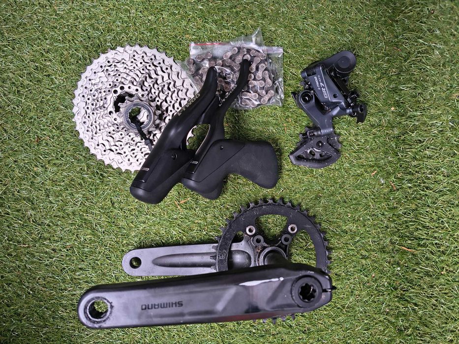 Kompletny napęd gravel 1x10 chińczyk+shimano