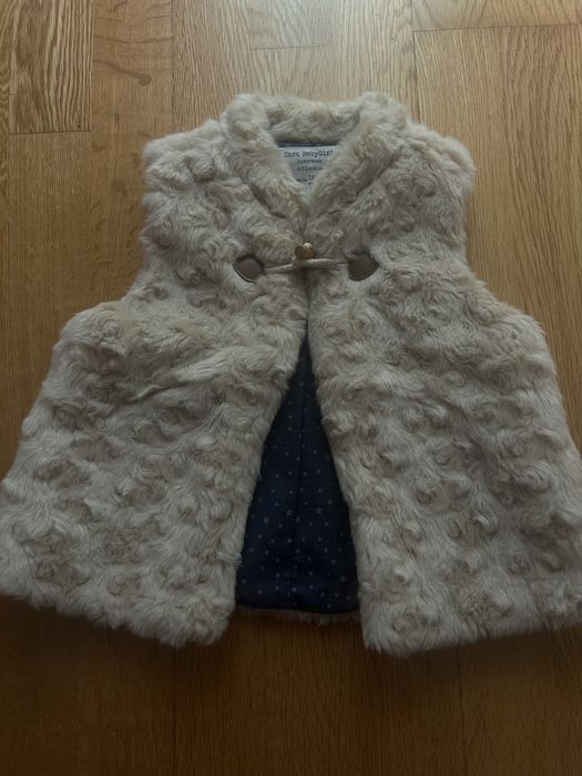 Colete de pêlo beje