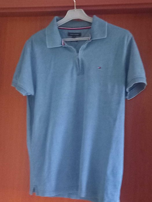 Jasnoniebieska męska koszulka/ t-shirt /polo  rozmiar L