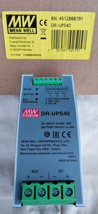Zasilacz na szynę DIN Mean Well DR-UPS40