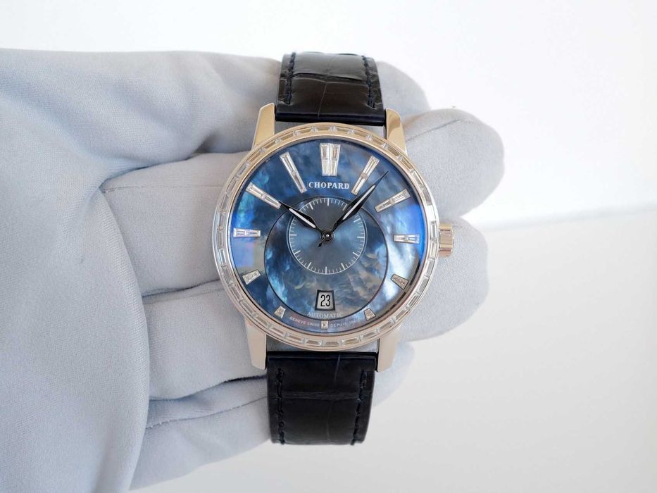 Chopard L.U.C Twin 18K White Gold Baguette Diamonds