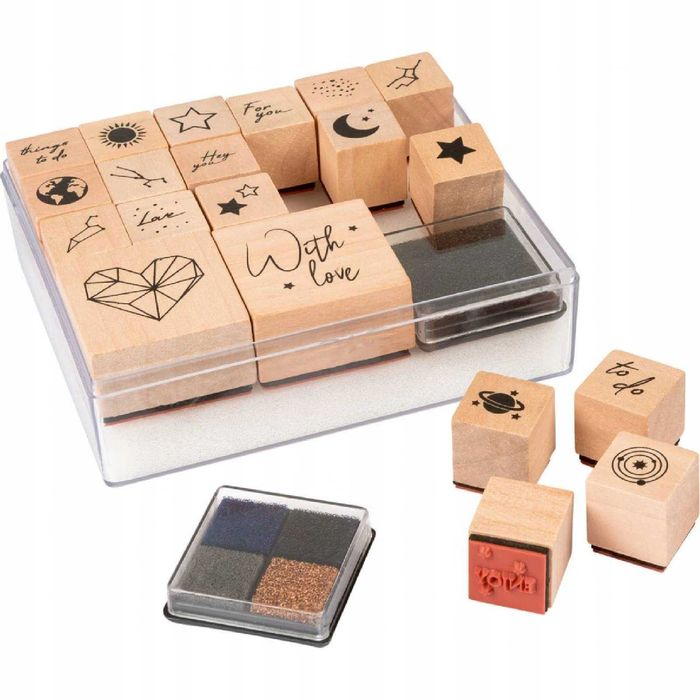 UNITED OFFICE stemple drewniane galaktyka 22 elementy