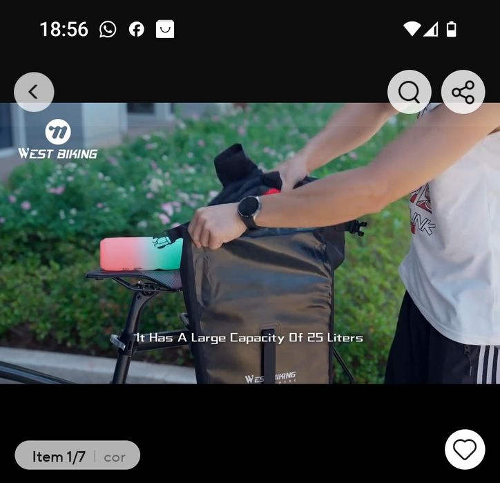 Mochila para bicicleta