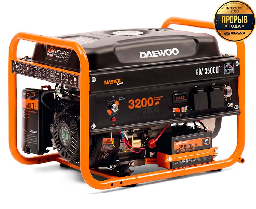 Daewoo GDA 3500 DFE Генератор ГАЗ/Бензин!