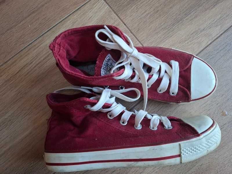 Bordowe trampki damskie dziewczece rozm. 37 new look