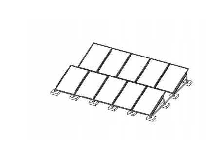 Aluminiowa konstrukcja balastowa pionowo z dolną szyną fotowoltaika