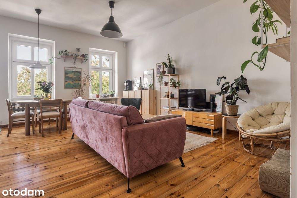 88,43 m²/3 pokoje/kamieniczny klimat/cicho/balkon