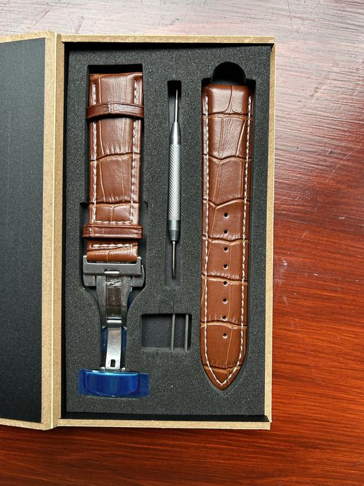 Pasek do zegarka 21 + 22 mm skóra Genuie Leather