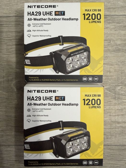 Налобний ліхтар Nitecore HA29 UHE MCT з акумулятором