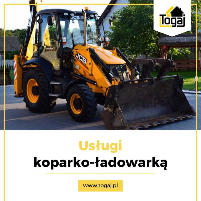usługi koparko-ładowarka minikoparka bobcat wozidło młot zagęszczarka