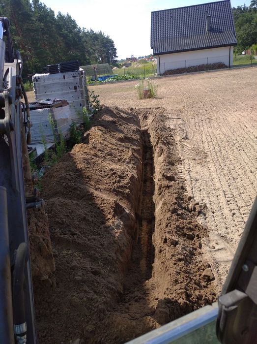 Usługi minikoparka Przyłącza kanalizacyjne szamba wywrotka