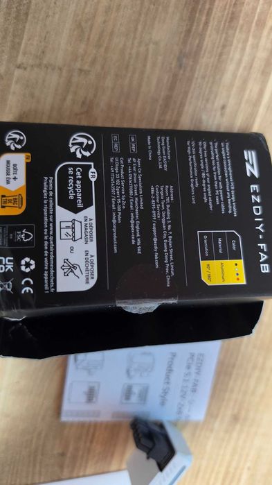 EZDIY-FAB кутовий адаптер 90 градусів 12VHPWR Pcie 5.0 якісний алюмінієвий