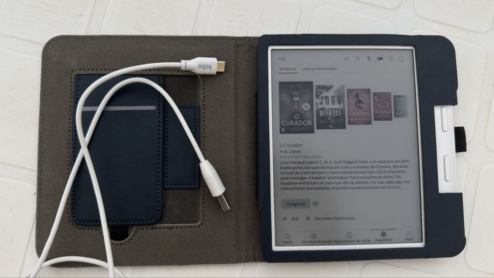 Kobo Libra Colour 32 GB — Impecável + Capa + Acessórios Originais