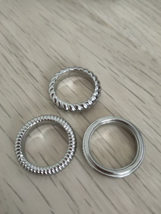 Trio de anéis Calvin Klein