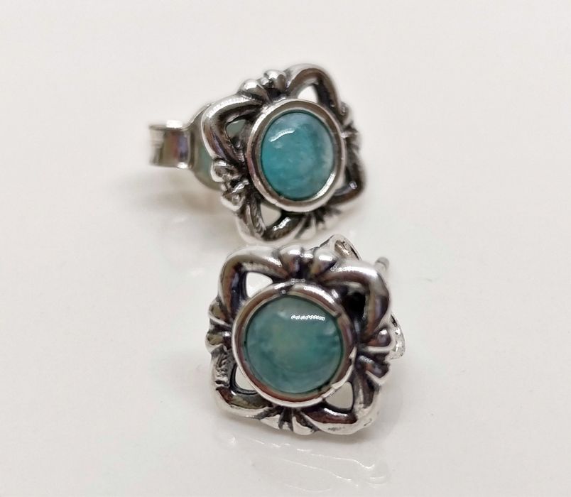 Kolczyki Srebro 925 Larimar
