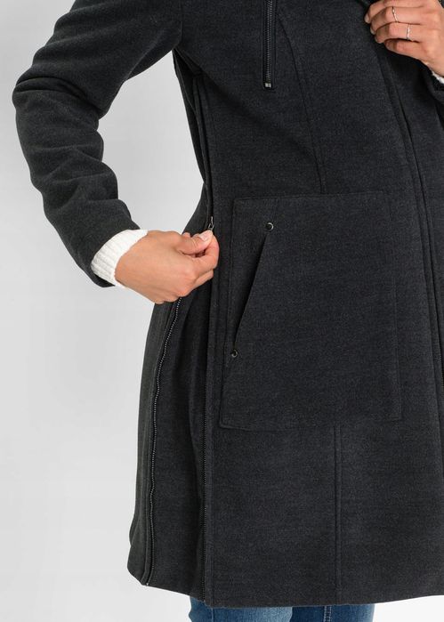 B.P.C płaszcz ciążowy z panelem dla dziecka szary 34.