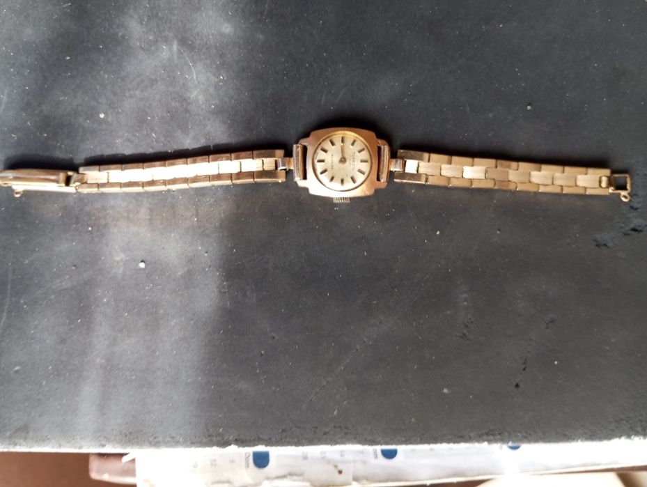 Relógio antigo mecânico senhora 17rubis Topázio Incabloc Suiço