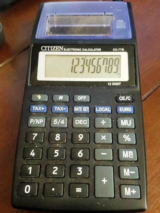 Calculadora Citizen CX-77B de 12 digitos com impressão em rolo