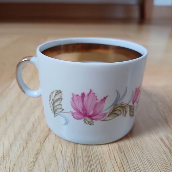 Filiżanka porcelana Karolina złocenie