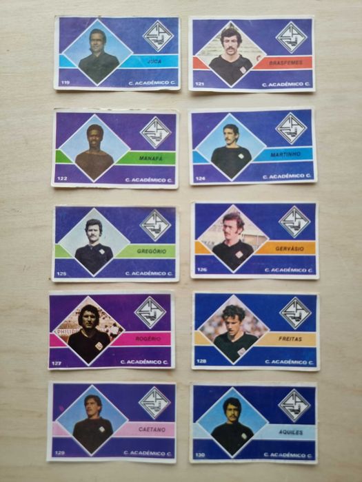 Cromos da equipa de futebol da Académica