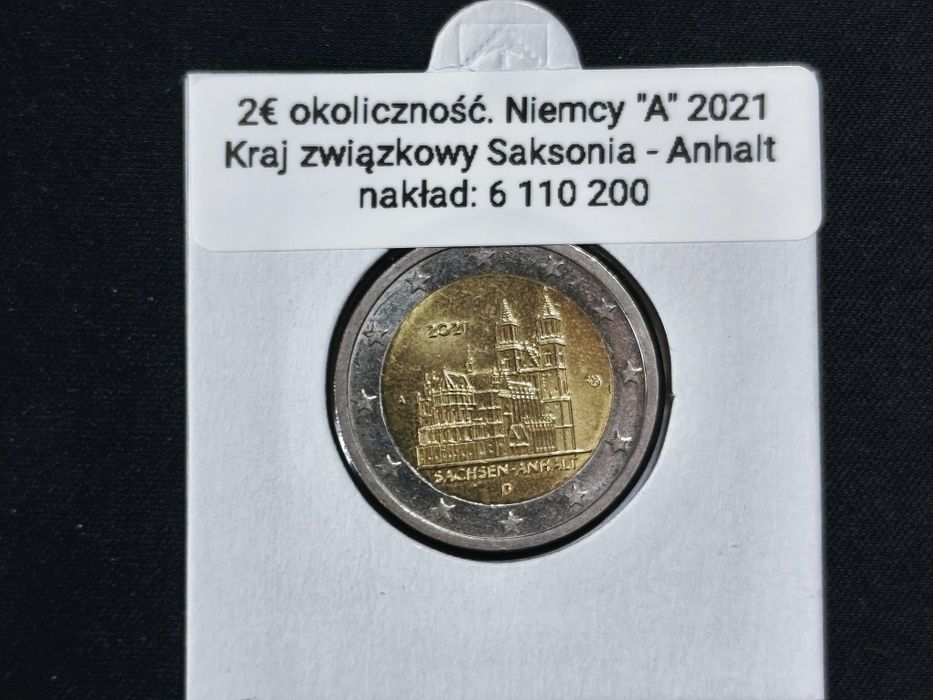 Moneta okolicznościowa 2 euro Niemcy A 2021