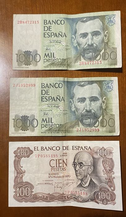 Notas 1563 - Lote ESPANHA 2100 Pesetas