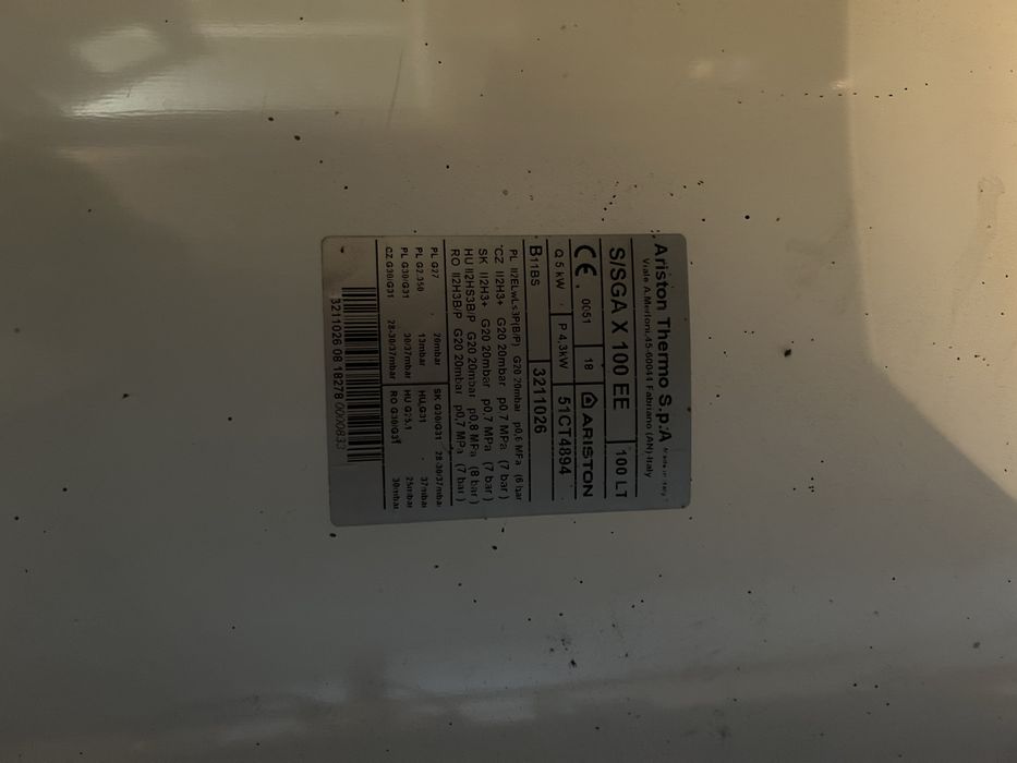 Bojler gazowy Ariston S/SGA X 100 EE – 100L – sprawny