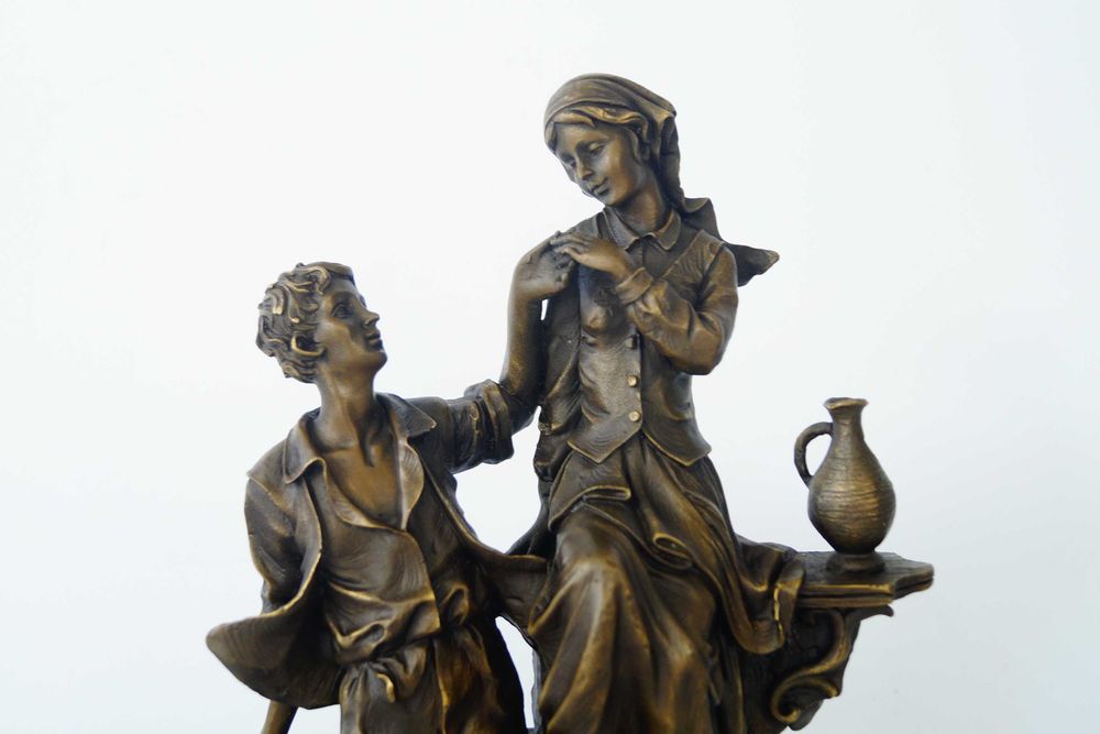 Romeo i Julia Miłość - Figura Rzeźba z Brązu - Marmur Podstawa