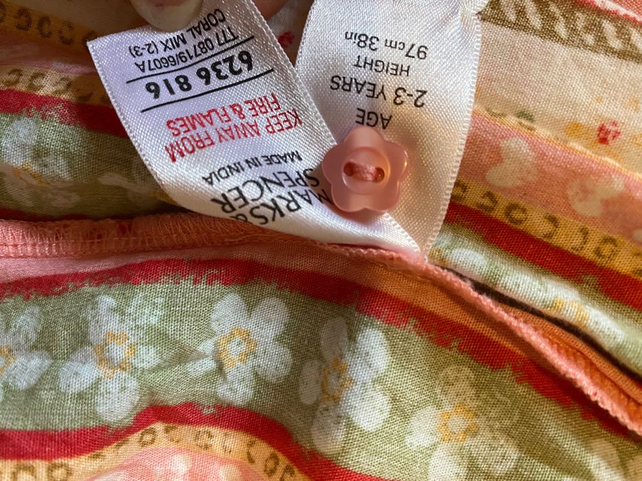 Sukieneczka Mark&Spencer 98 2-3 lata wysoki stan kwiaty