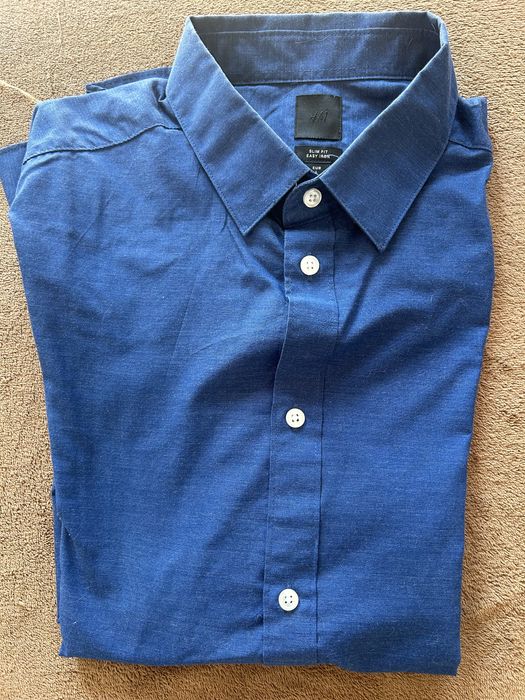 Koszula H&M z dluhim rekawem L granat