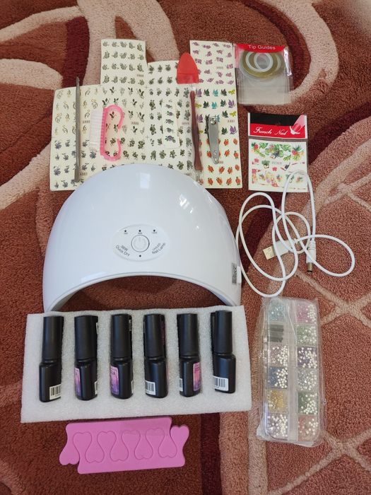 Лампа для гель лака, топ, база, лаки