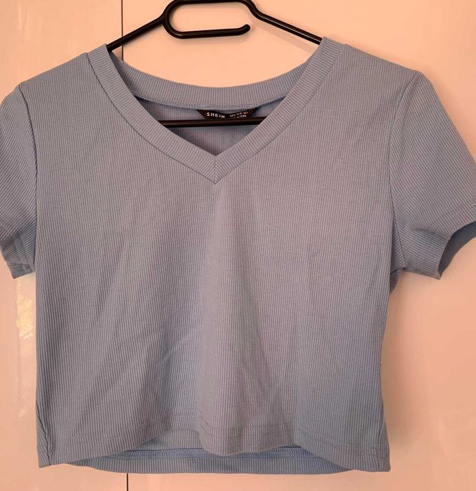 top niebieski - shein