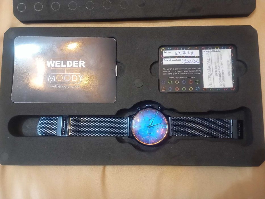 à venda: relógio com ponteiros do lado esquerdo da marca WELDER MOODY.