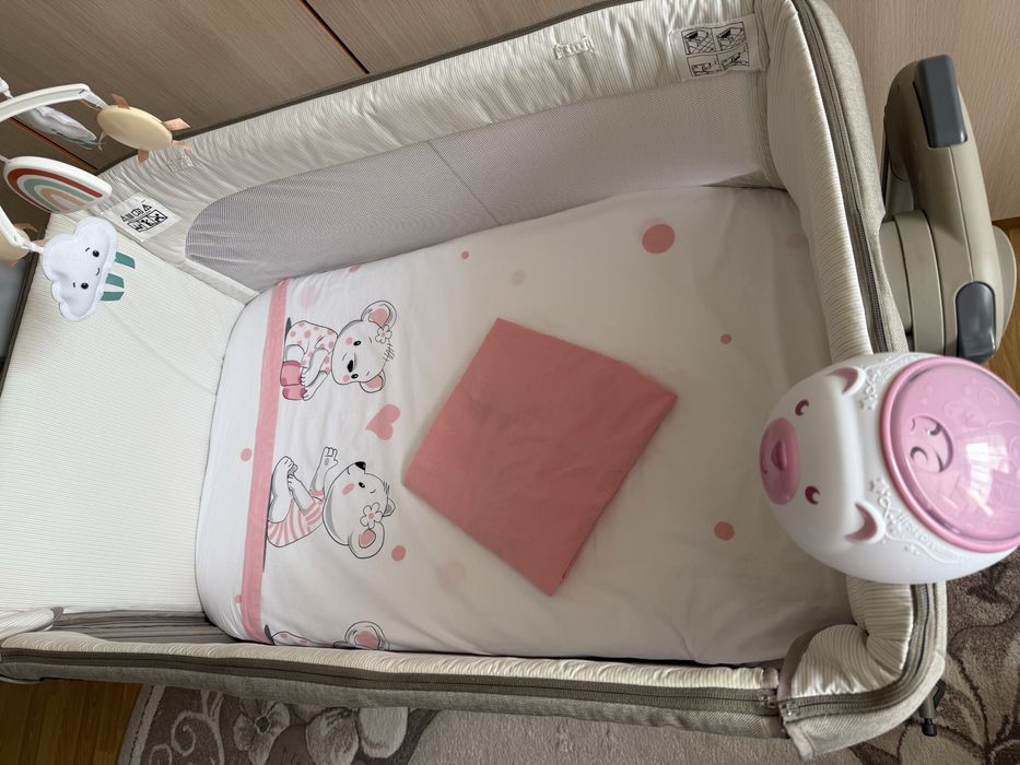Дитяче ліжко Chicco Next 2 Me Magic Evo для дівчинки