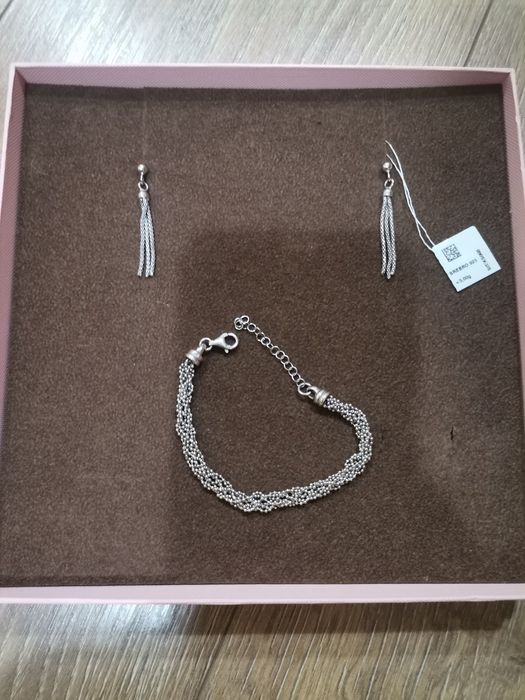 Nowy W. Kruk bransoletka i kolczyki srebro 925 salon 550 zł