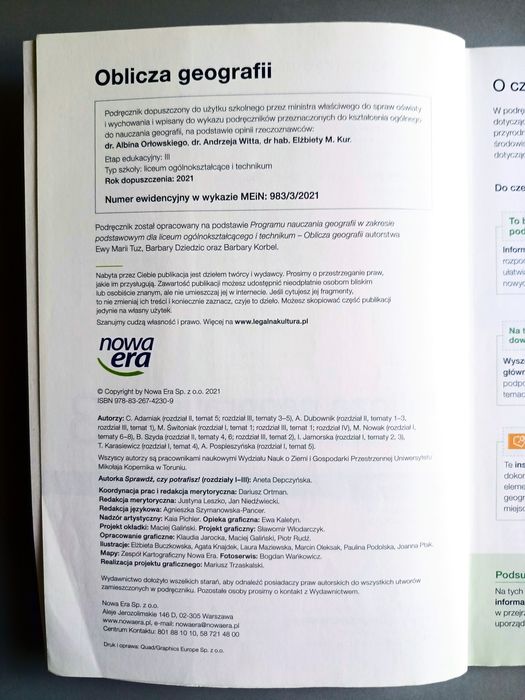 Oblicza geografii 3 - podręcznik