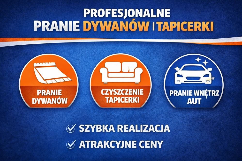 Pranie tapicerki samochodowej, dywanów i mebli | Wolne terminy !