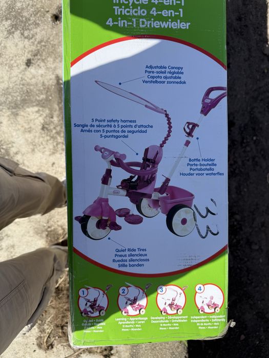 Triciclo 4-em-1 Little Tikes (Rosa) – Evolutivo, novo