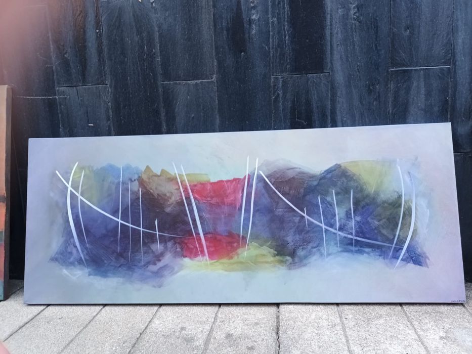 Arte abstrata em tela