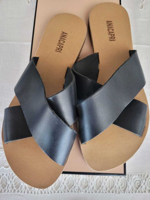 Sandália preta Anacapri