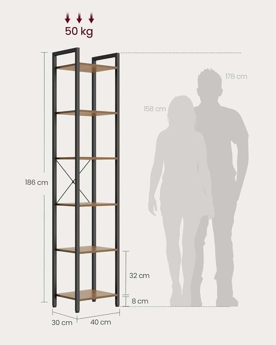 6 poziomowy regał loft